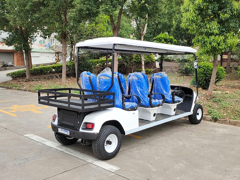 6座帶貨斗公交座椅版電動高爾夫車