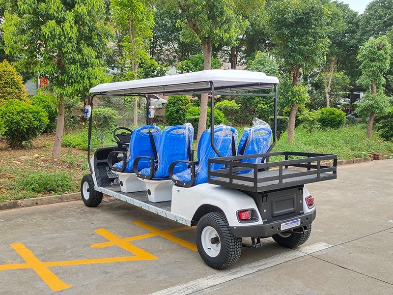 6座帶貨斗公交座椅版電動高爾夫車
