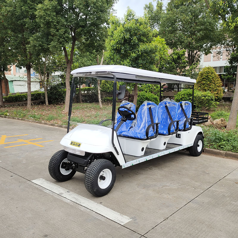 6座帶貨斗公交座椅版電動高爾夫車