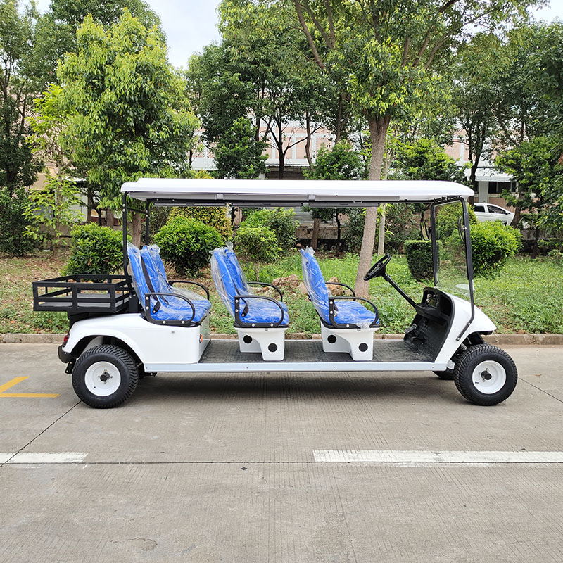 6座帶貨斗公交座椅版電動高爾夫車