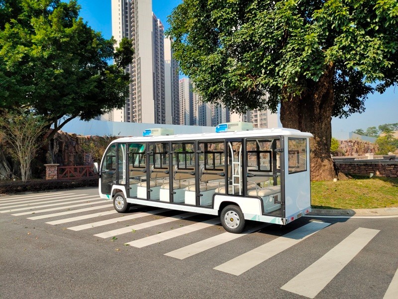 17座封閉帶空調電動觀光車