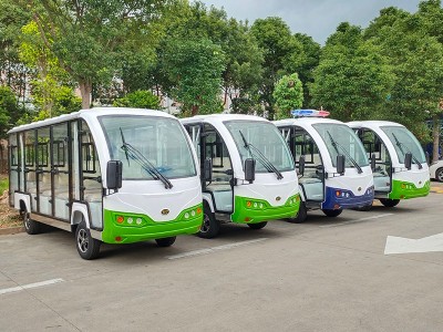 華鍇14座電動封閉式觀光車（綠）